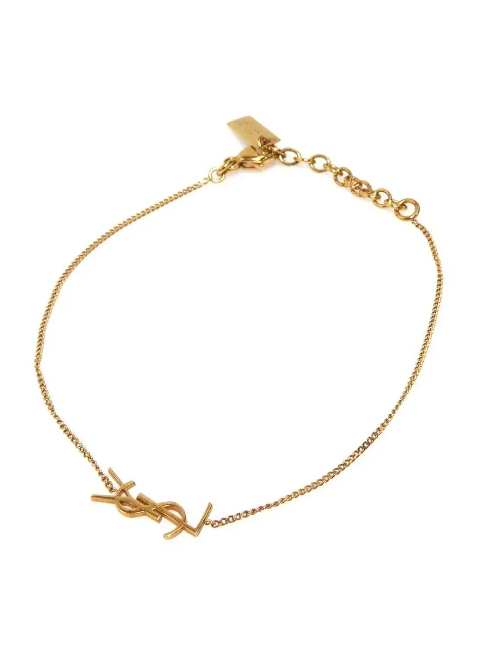 Auth Saint Laurent Ysl Logo Bracelet #293929S21B